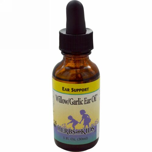 Herbs for Kids, ウィロー/ガーリックイヤーオイル、 アルコールフリー、 1液量オンス (30 ml)