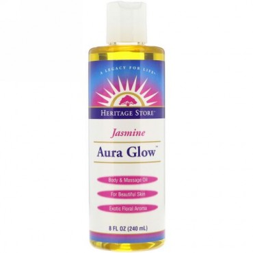 Heritage Store, オーラグロー、ジャスミン、8 fl oz (240 ml) (Discontinued Item)
