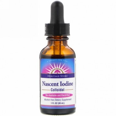 Heritage Store, Nascent ヨード, コロイド状, 30ml（1 fl oz）