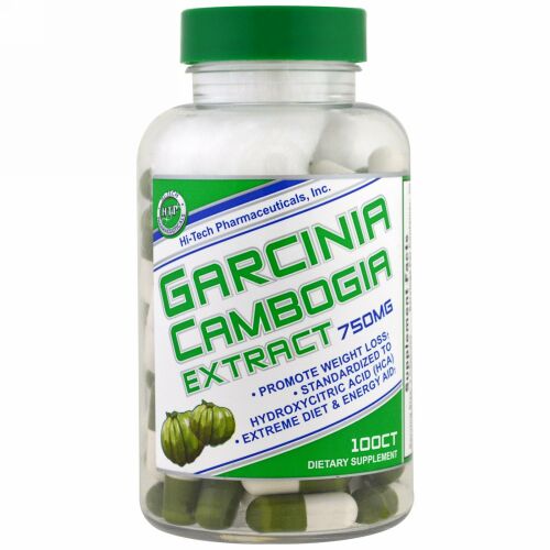 Hi Tech Pharmaceuticals, ガルシニアカンボジアエキス、750mg、100カプセル (Discontinued Item)