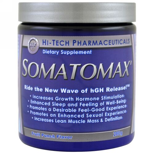 Hi Tech Pharmaceuticals, ソマトマックス、hGHリリース、フルーツポンチフレーバー、280 g (Discontinued Item)