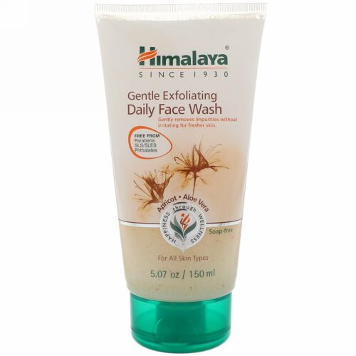 Himalaya, Gentle Exfoliating Daily Face Wash, Apricot-Aloe Vera, For All Skin Types, 5.07 oz (150 ml) (Discontinued Item)