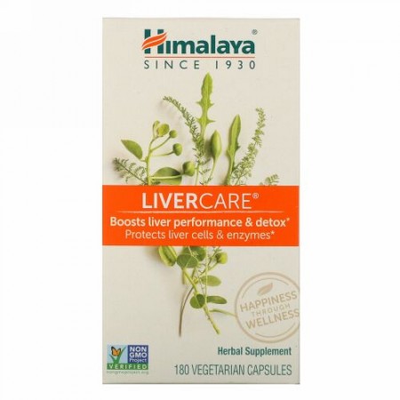 Himalaya, レバーケア、植物性カプセル180個