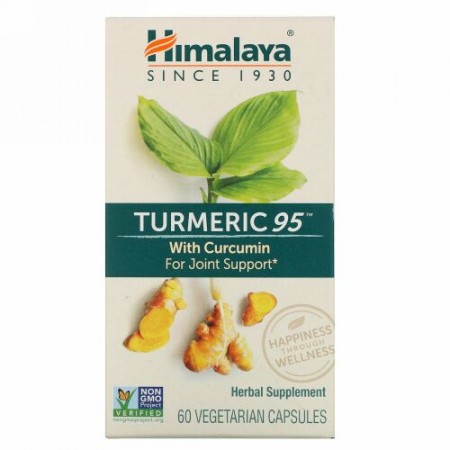 Himalaya, ターメリック95 クルクミン入り、ベジタリアンカプセル60錠
