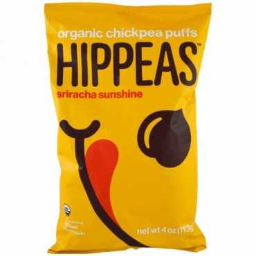 Hippeas, オーガニックひよこ豆パイ, シラチャーソース, 4 oz (113 g) (Discontinued Item)
