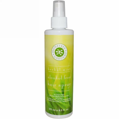 Honeybee Gardens, アルコール・フリー・ヘアースプレー、ハーバル・ミント、 8.5 液量オンス (251 ml) (Discontinued Item)