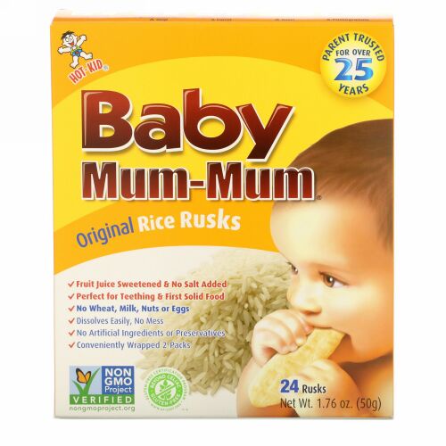 Hot Kid, Baby Mum-Mum（ベビーマムマム）、オリジナルライスラスク、24枚、50g（1.76オンス）