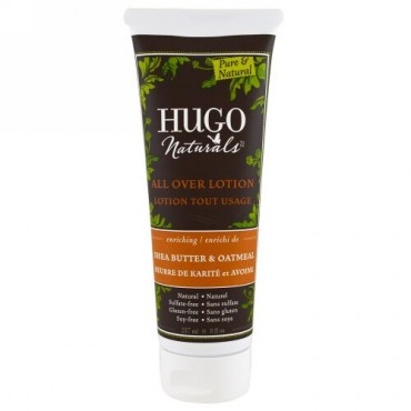 Hugo Naturals, オールオーバーローション、 シアバター & オートミール、 8 fl oz (236 ml) (Discontinued Item)