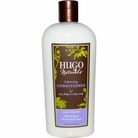Hugo Naturals, バランシングコンディショナー, ティーツリー & ラベンダー, 12 液量オンス(355 ml) (Discontinued Item)