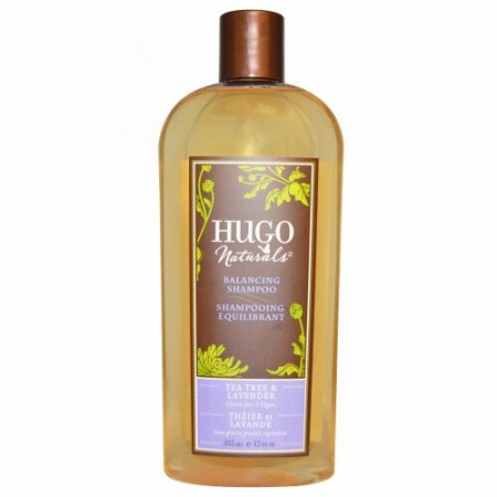 Hugo Naturals, バランシングシャンプー, ティーツリー & ラベンダー,  12 液量オンス (355 ml) (Discontinued Item)