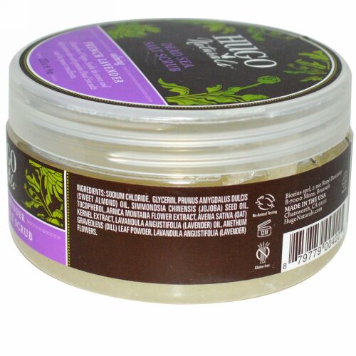 Hugo Naturals, デッド・シー・ソルト・スクラブ、フレンチラベンダー、 9 オンス (255 g) (Discontinued Item)