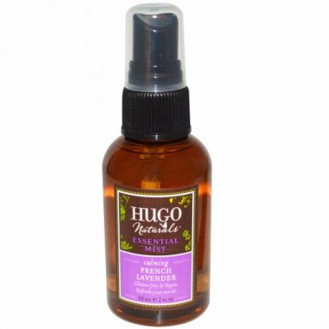 Hugo Naturals, エッセンシャルミスト, フレンチラベンダー, 2 fl oz (60 ml) (Discontinued Item)