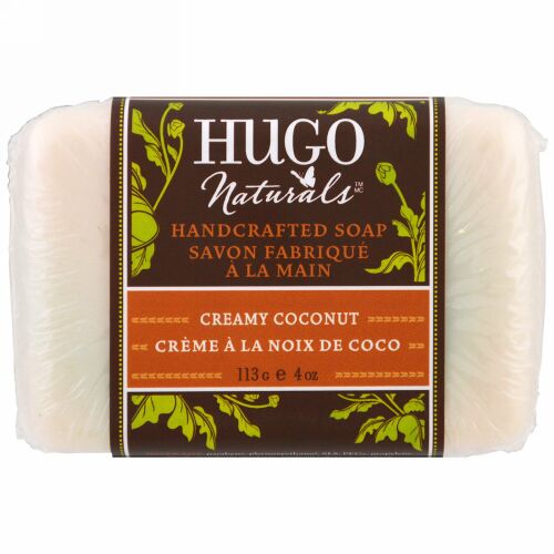 Hugo Naturals, 手作りソープ、クリーミーココナッツ、4 オンス (113 g) (Discontinued Item)