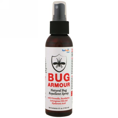 Hyalogic, バグアーマー、ナチュラル虫除けスプレー、4液体オンス（118.4 ml） (Discontinued Item)