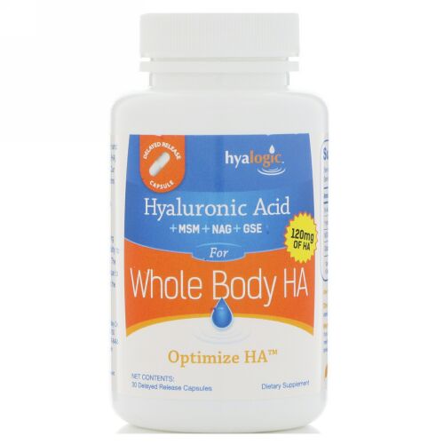 Hyalogic, オプティマイズ HA、全身にヒアルロン酸を供給、遅延放出性カプセル30粒 (Discontinued Item)