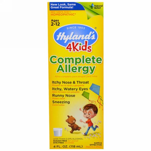 Hyland's, コンプリートアレルギー 4 キッズ, 4 液量オンス (118 ml) (Discontinued Item)