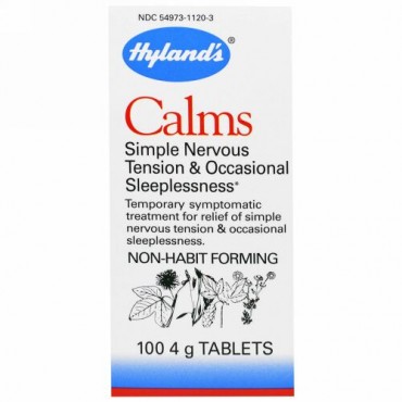 Hyland's, 静穏, 神経の緊張による不眠, 100 4 GR. タブレット（錠剤） (Discontinued Item)