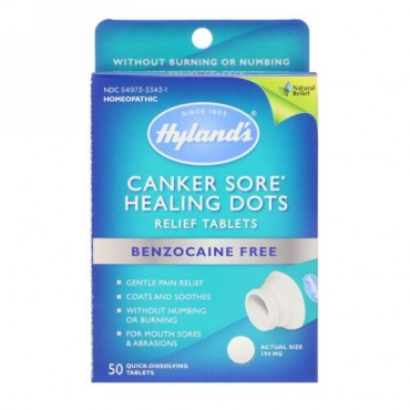 Hyland's, 口内炎を癒すドットリリーフ錠、即溶錠50個 (Discontinued Item)