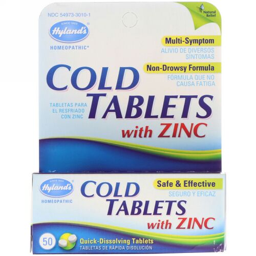 Hyland's, Cold Tablets with Zinc, 50 Quick-Dissolving Tablets (Discontinued Item)
