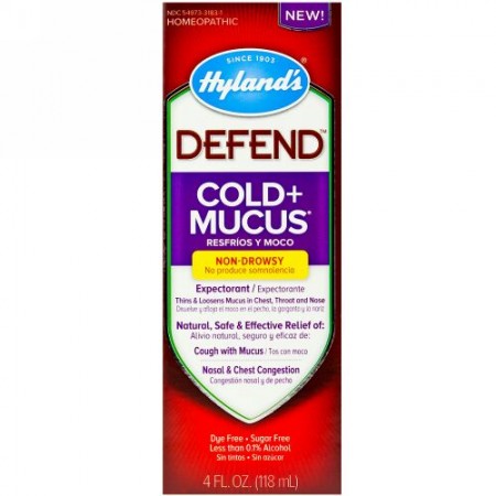 Hyland's, ディフェンド、風邪 + 分泌、4 fl oz (118 ml) (Discontinued Item)