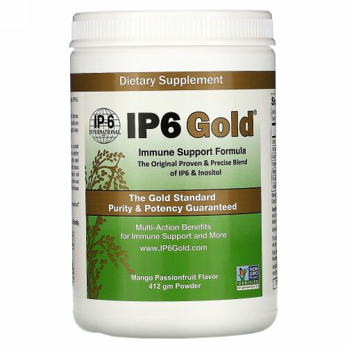 IP-6 International, IP6 Gold（IP6ゴールド）、イミューンサポートフォーミュラ粉末、マンゴーパッションフルーツ味、412g