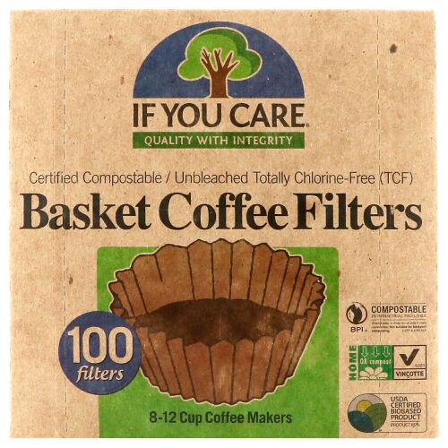 If You Care, バスケットコーヒーフィルター、100枚 (Discontinued Item)
