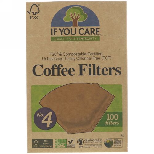 If You Care, コーヒーフィルター, No. 4サイズ, 100フィルター (Discontinued Item)