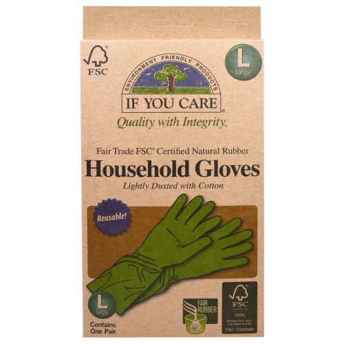 If You Care, 家庭用手袋、 再使用可能、Lサイズ、1 組 (Discontinued Item)