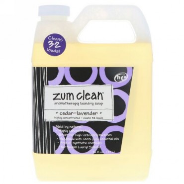 Indigo Wild, ツムクリーン、アロマテラピーランドリーソープ、シーダー-ラベンダー、32液量オンス (.94 L)