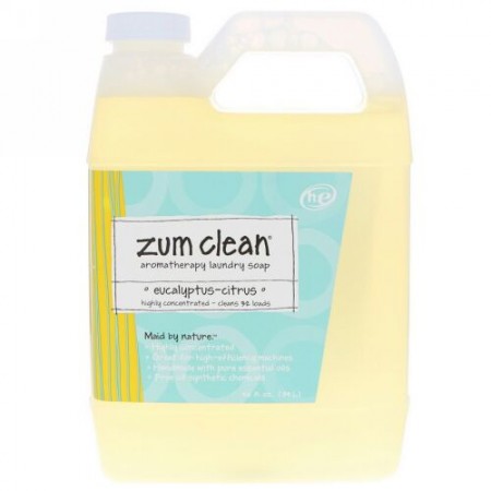 Indigo Wild, Zum Clean, Aromatherapy Laundry Soap, Eucalyptus-Citrus, 32 fl oz (.94 L) (Discontinued Item)
