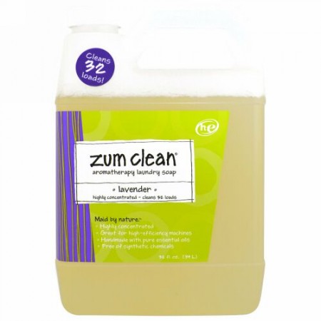 Indigo Wild, ズム・クリーン、アロマセラピー・ランドリーソープ、ラベンダー、32オンス (.94 L)