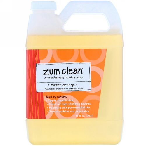 Indigo Wild, ツムクリーン、アロマテラピーランドリーソープ、スイートオレンジ、32液量オンス (.94 L)