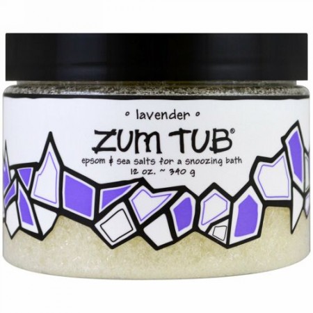 Indigo Wild, Zum Tub、エプソン & シーソルト、ラベンダー、12オンス (340 g) (Discontinued Item)