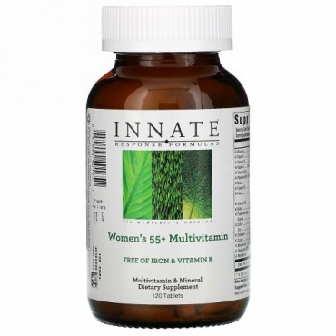 Innate Response Formulas, 55歳からの女性用マルチビタミン、鉄分＆ビタミンK不使用、120粒