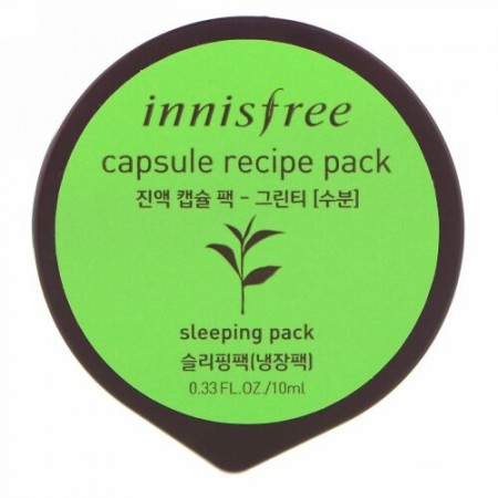 Innisfree, カプセルレシピパック、緑茶、0.33 fl oz (10 ml) (Discontinued Item)