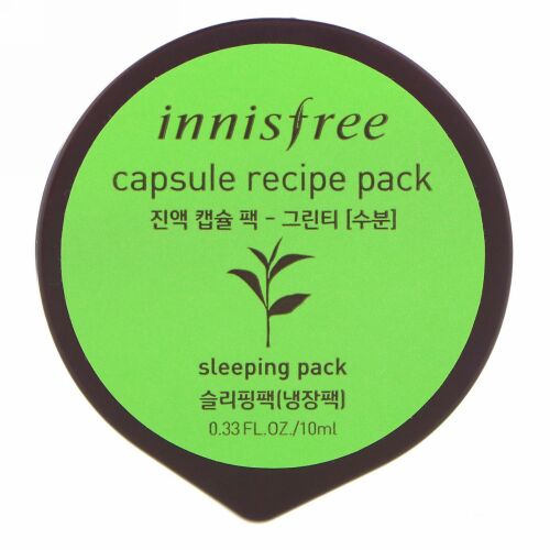 Innisfree, カプセルレシピパック、緑茶、0.33 fl oz (10 ml) (Discontinued Item)