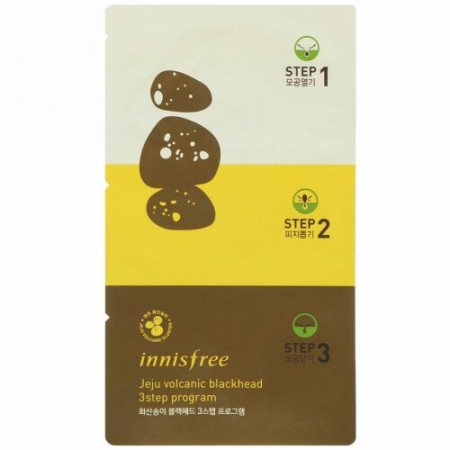 Innisfree, Jeju Volcanic Blackhead 3 Step Program , 3 Masks (Discontinued Item)