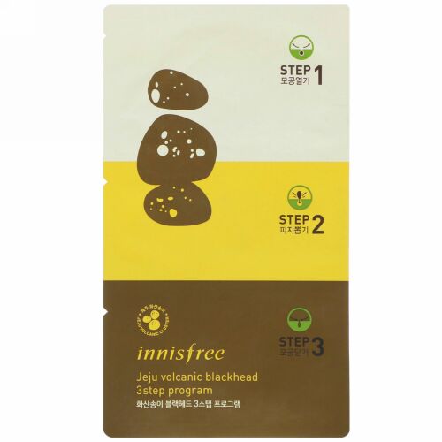 Innisfree, Jeju Volcanic Blackhead 3 Step Program , 3 Masks (Discontinued Item)