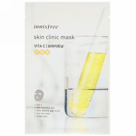 Innisfree, スキン クリニック マスク、ビタC、1枚 (Discontinued Item)