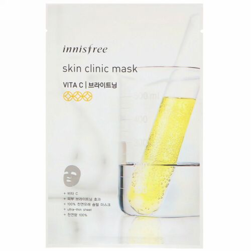 Innisfree, スキン クリニック マスク、ビタC、1枚 (Discontinued Item)