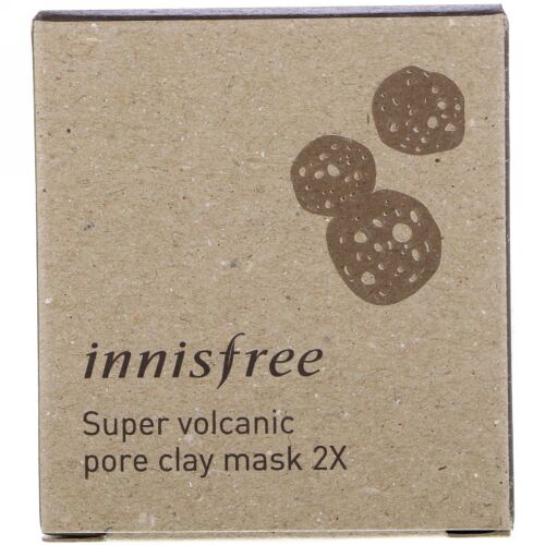 Innisfree, Super Volcanic Pore Clay Mask 2X, 3.38 oz (100 ml) (Discontinued Item)