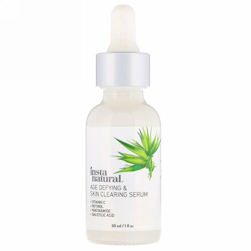 InstaNatural, エイジングケア & スキンクリアリングセラム、1液量オンス (30 ml)