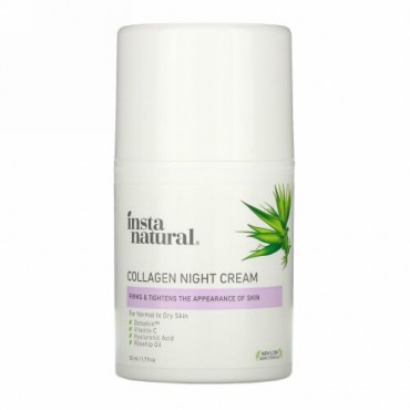 InstaNatural, コラーゲンナイトクリーム、1.7 fl oz (50 ml)