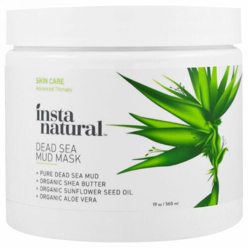 InstaNatural, シアバター入り死海の泥マスク、フェイス & ボディー、19 oz (560 ml) (Discontinued Item)