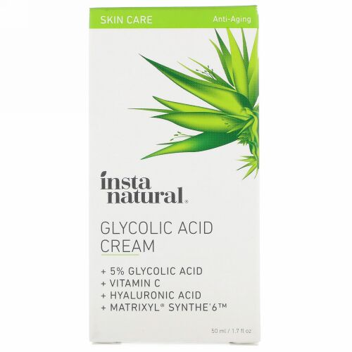 InstaNatural, 5% Glycolic Acid Night Cream, Anti-Aging, 1.7 fl oz (50 ml) (Discontinued Item)