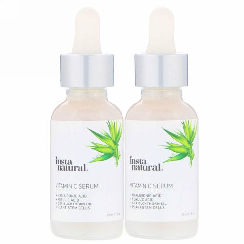 InstaNatural, ビタミンCセラム2パックスキンキット、2パック、各1 fl. oz (30 ml)