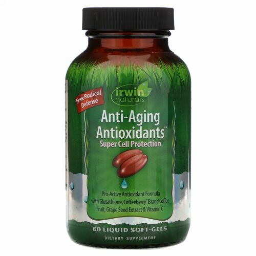 Irwin Naturals, Anti-Aging Antioxidants（エイジングケア）、 60液体ソフトジェル