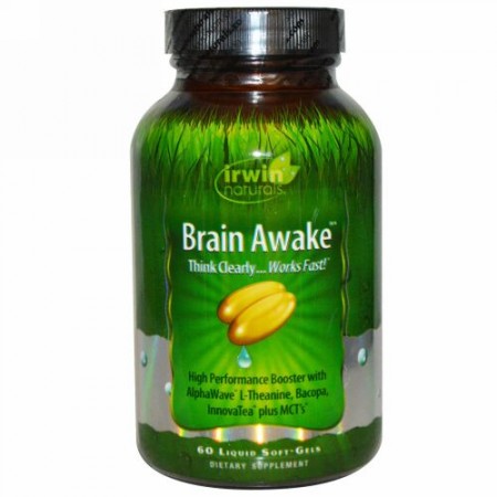 Irwin Naturals, Brain Awake、60 液状ソフトジェル