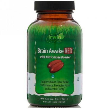 Irwin Naturals, ブレインアウェイクレッド、液状ソフトジェル60錠 (Discontinued Item)