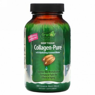 Irwin Naturals, コラーゲン-ピュア®,  ディープ・ティッシュ, 液状ソフトジェル 80 粒